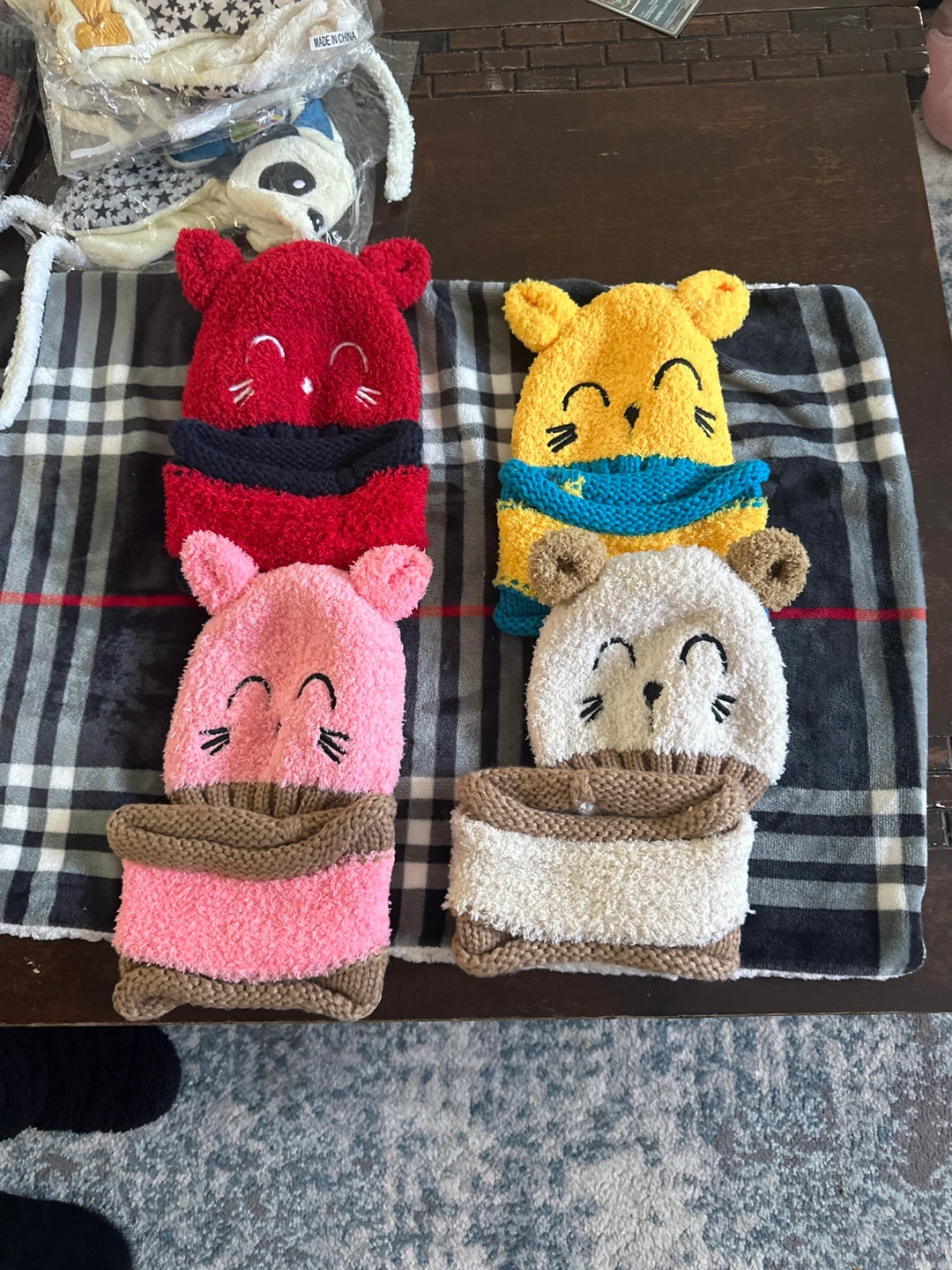 Cute Animal Hat and Scarf Set