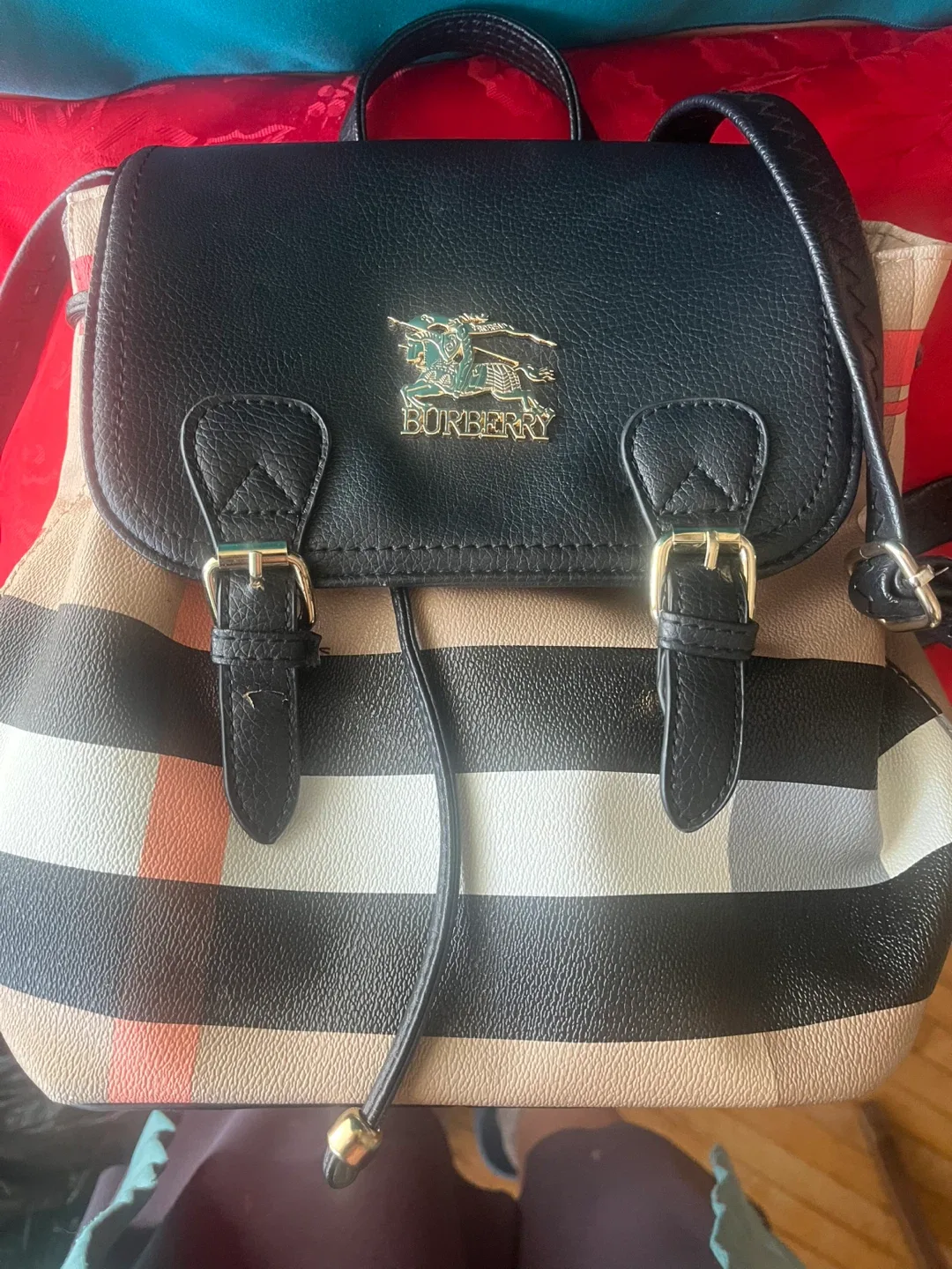 Burberry Inspired Backpack Purse by Kate Hill image indicator(4)