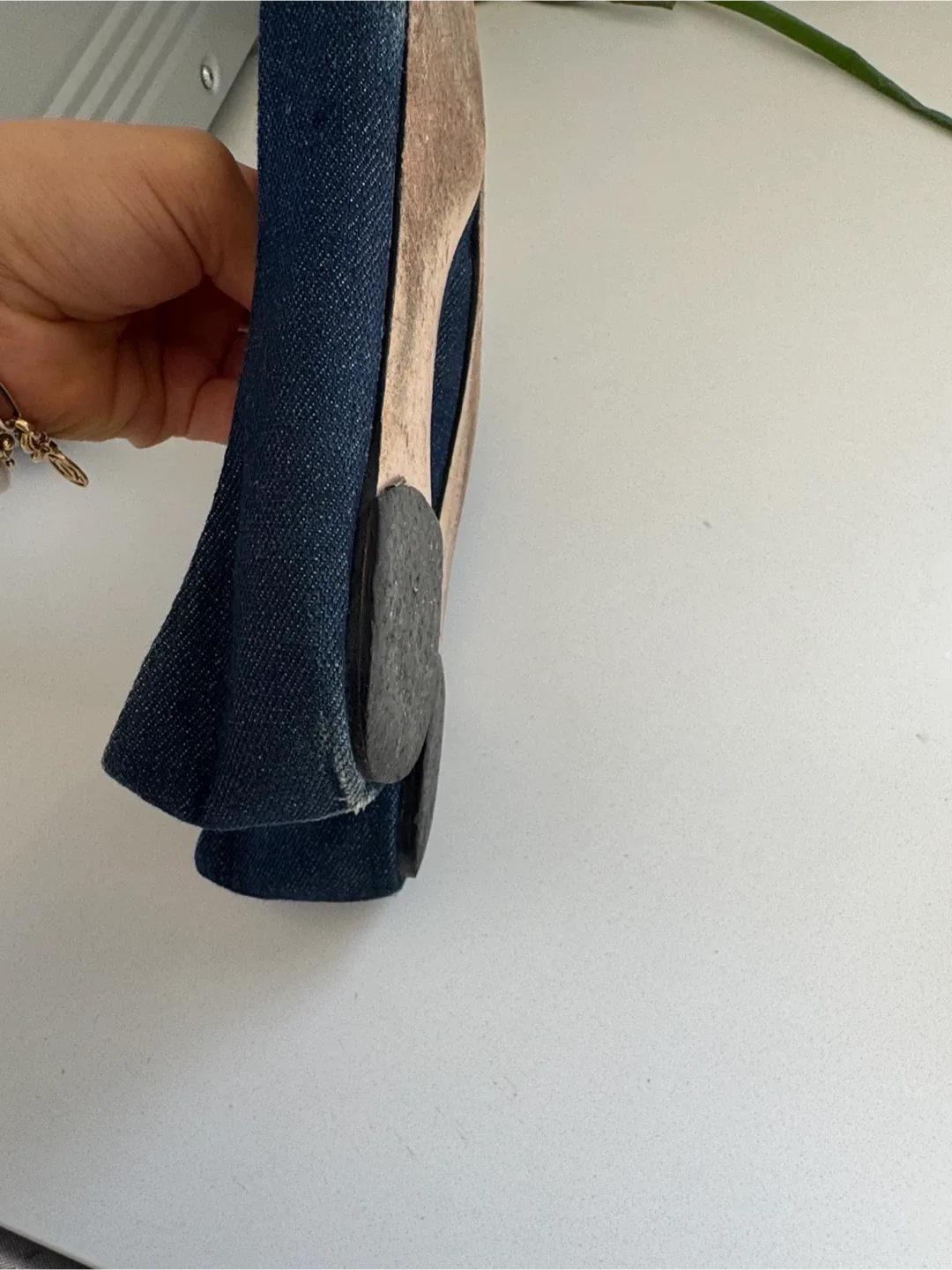 Salvatore Ferragamo Denim Ballet Flats Size 6.5 image indicator(6)