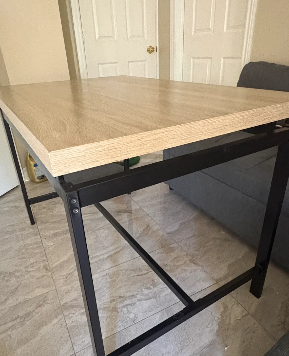 Wood & Black Metal Table image indicator(2)