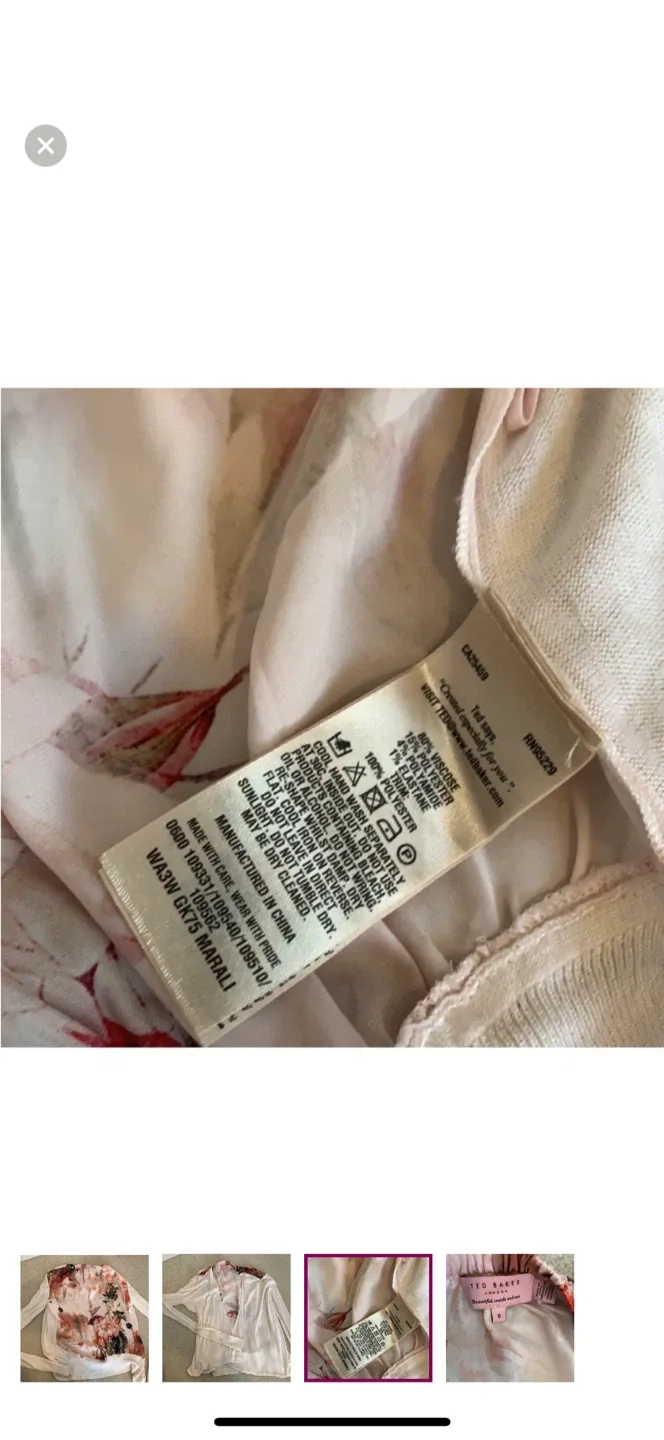 Ted Baker Floral Cardigan Size 0 jacket image indicator(3)