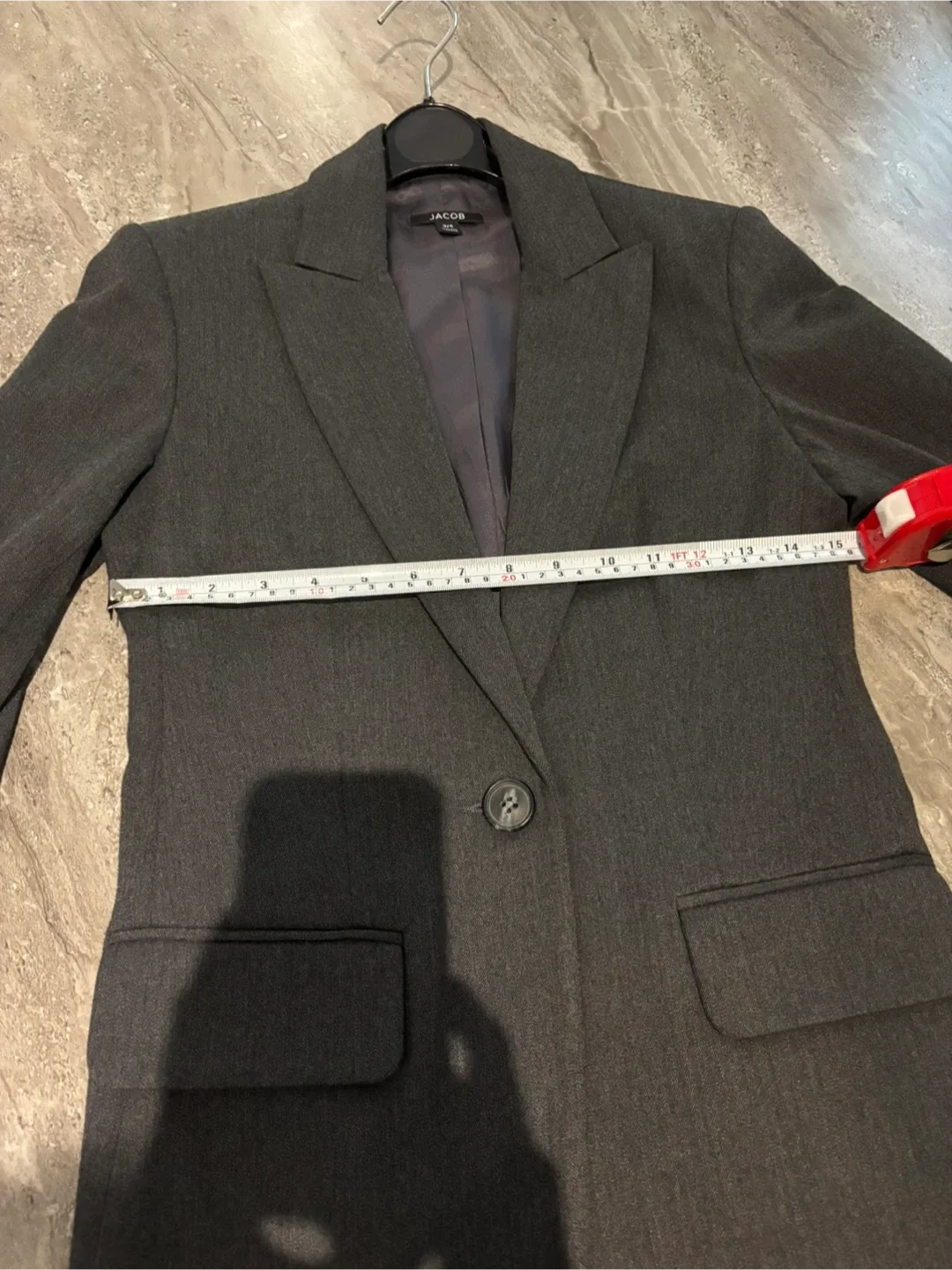 Women ‘s Jacob Grey 2 piece pant suit, Size 3/4 image indicator(7)