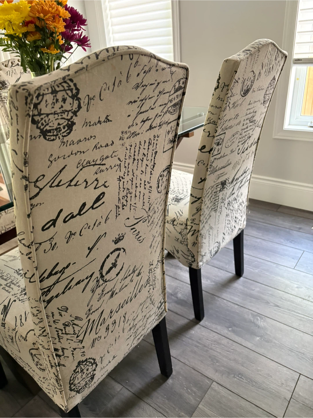 Dining Chairs with French Postcard Design - Set of 3 - photo 4