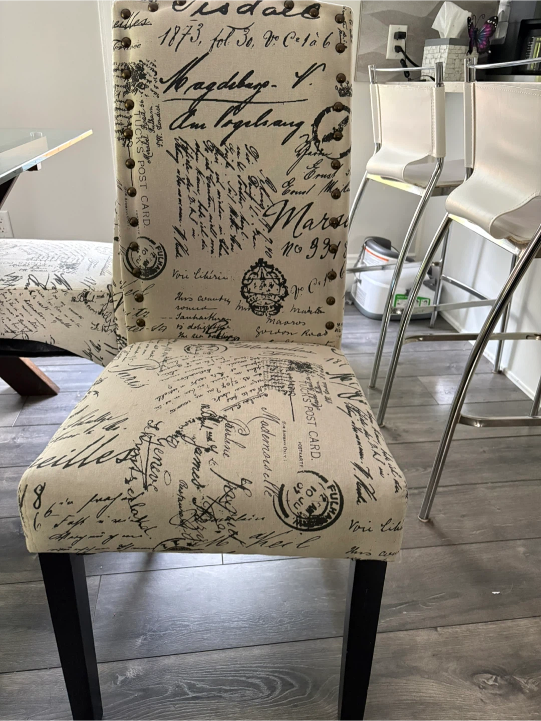 Dining Chairs with French Postcard Design - Set of 3 - photo 2