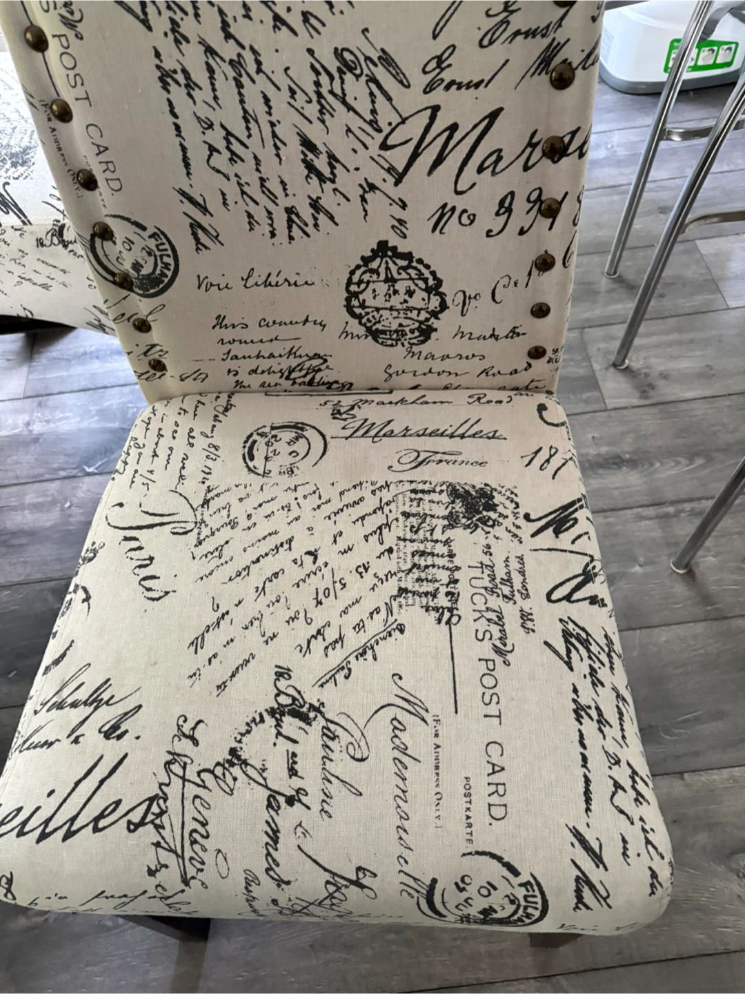 Dining Chairs with French Postcard Design - Set of 3 - photo 3