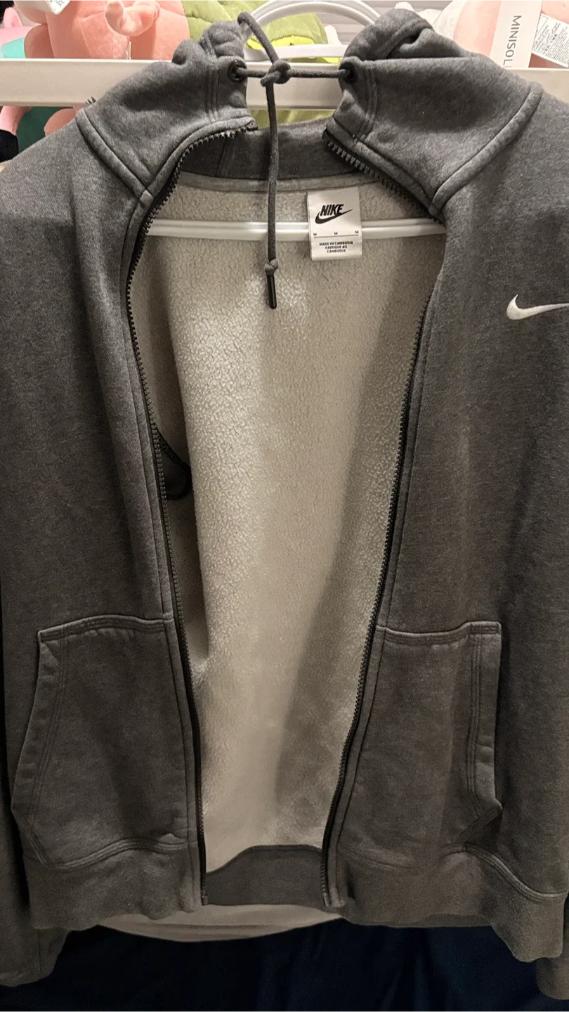 Nike Grey Hoodie - Size M thumbnail