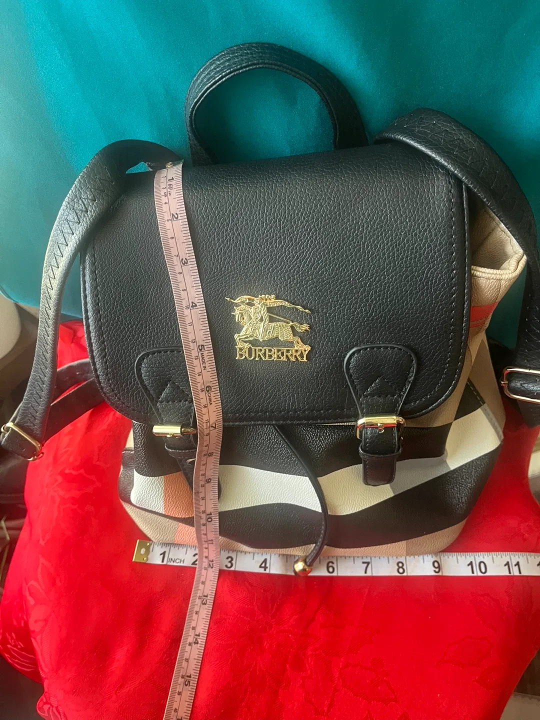 Burberry Inspired Backpack Purse by Kate Hill image indicator(7)