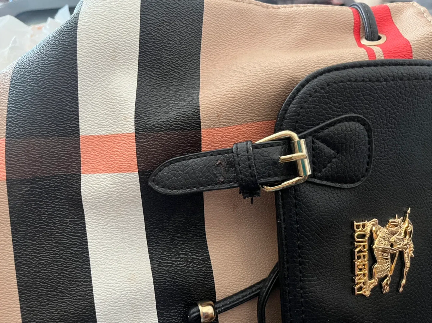 Burberry Inspired Backpack Purse by Kate Hill image indicator(8)