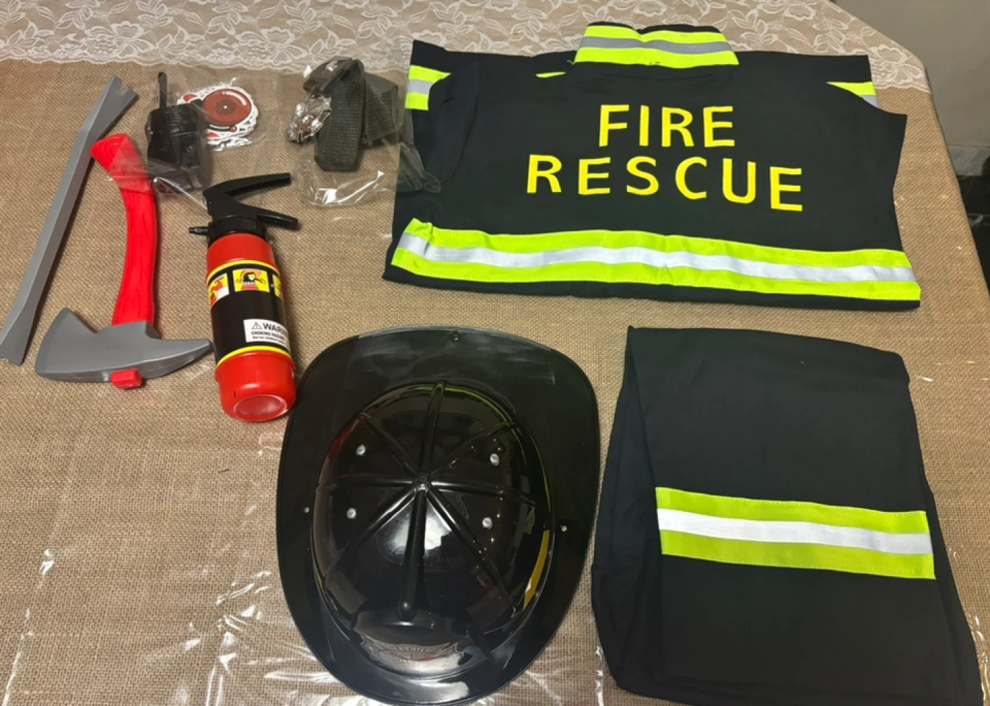 Kids Grayy Firefighter Costume - Size L - photo 3