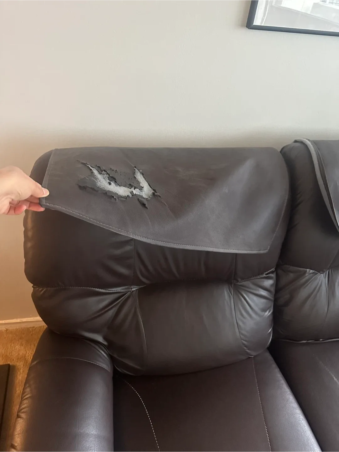 La-Z-Boy Brown Leather Reclining Loveseat image indicator(4)