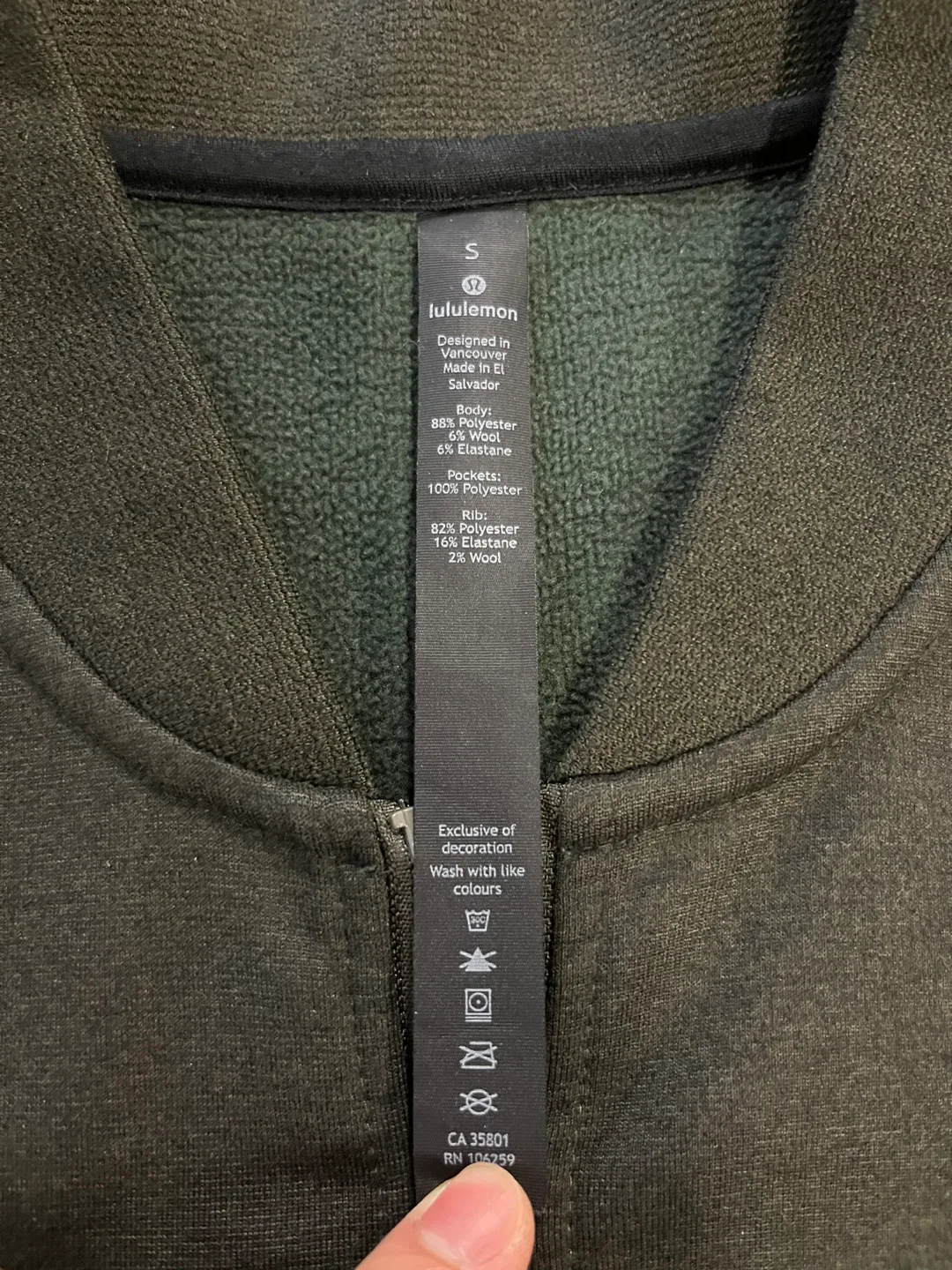 Lululemon Men's Bomber Jacket, Size S image indicator(2)
