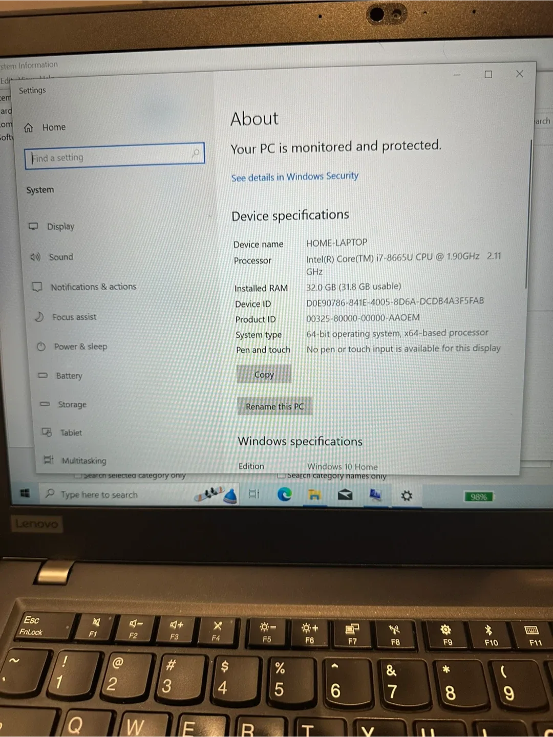 Lenovo ThinkPad T490s Laptop image indicator(2)