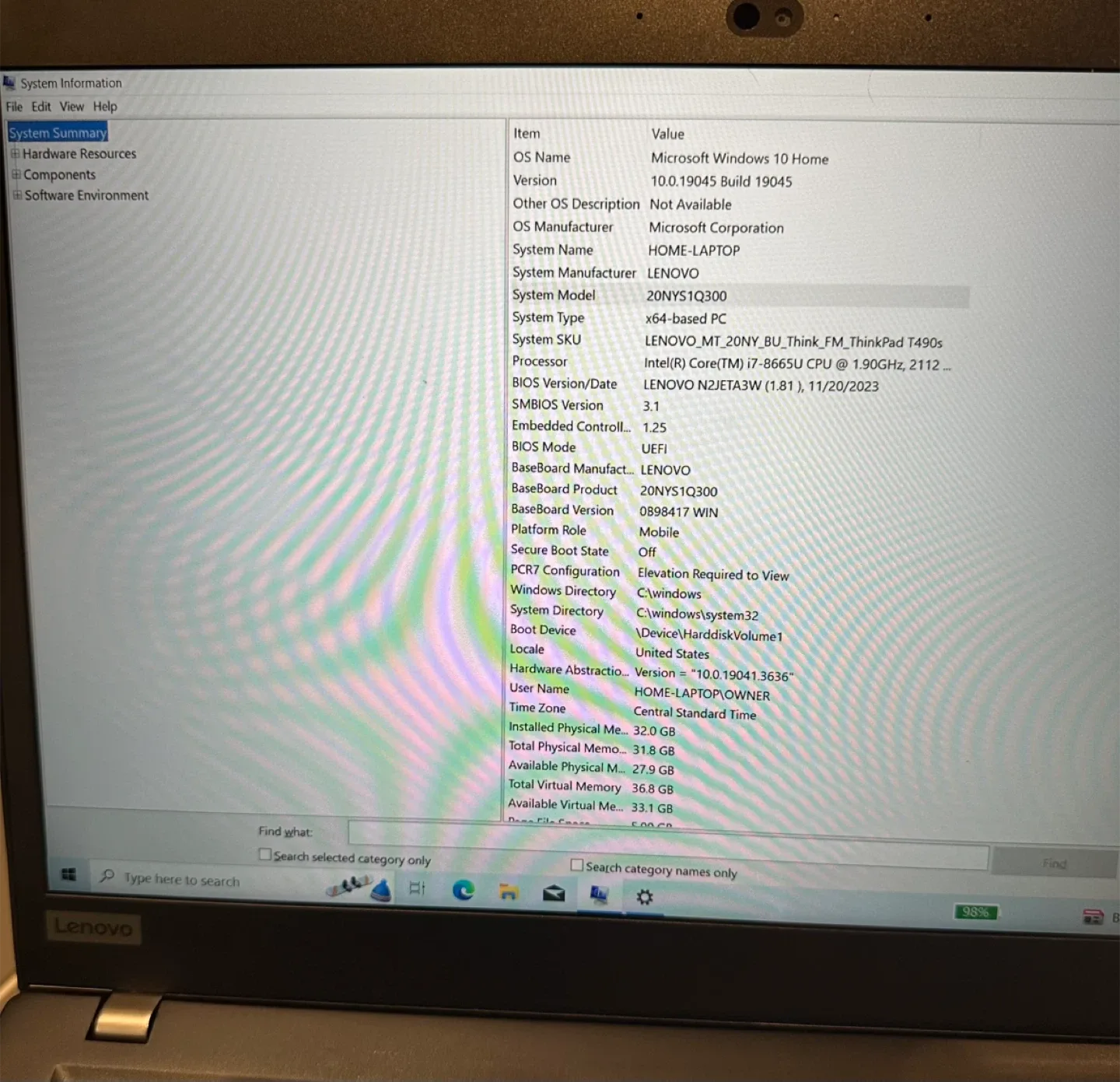 Lenovo ThinkPad T490s Laptop image indicator(3)