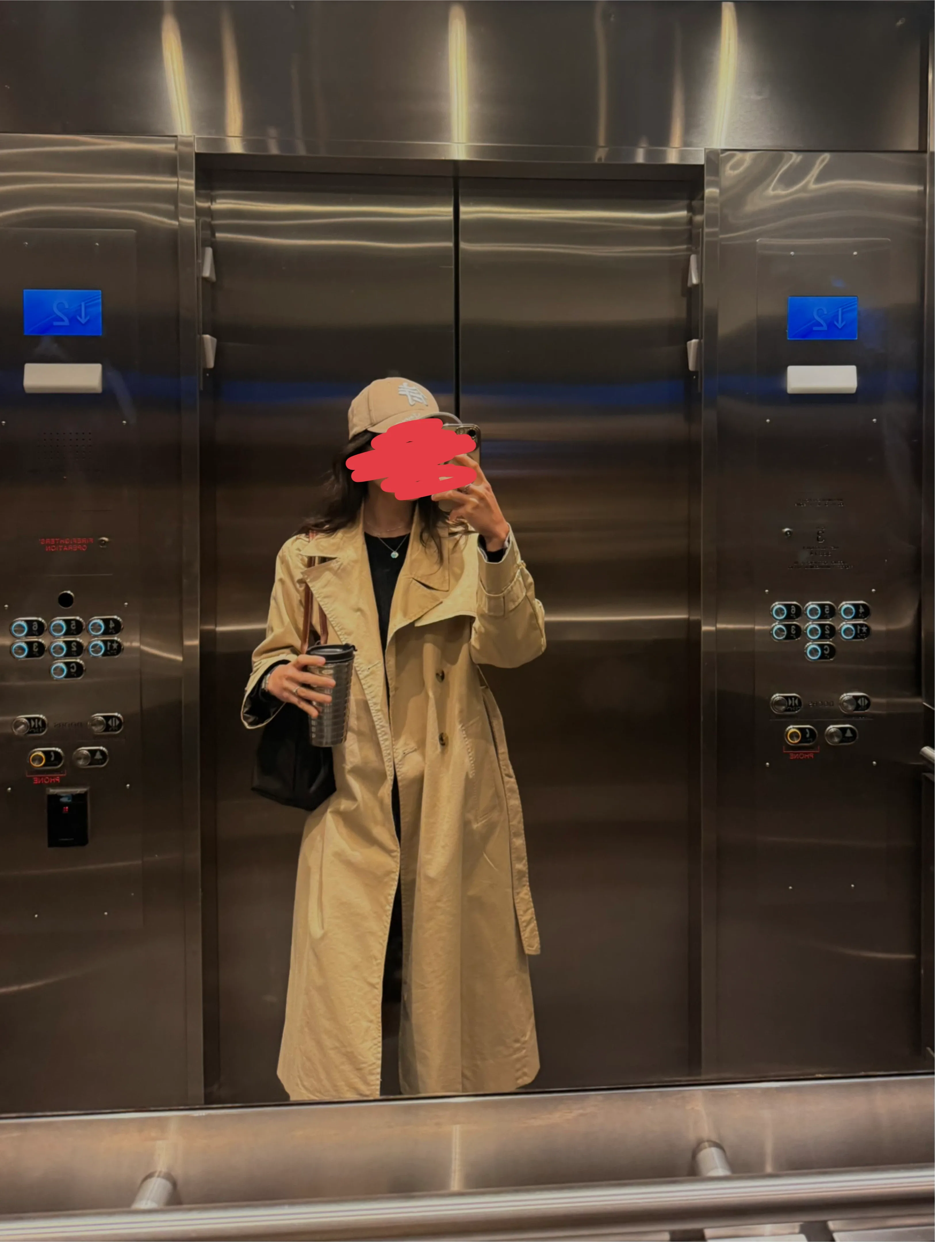 MNG (Mango) Trench Coat - Size Small thumbnail