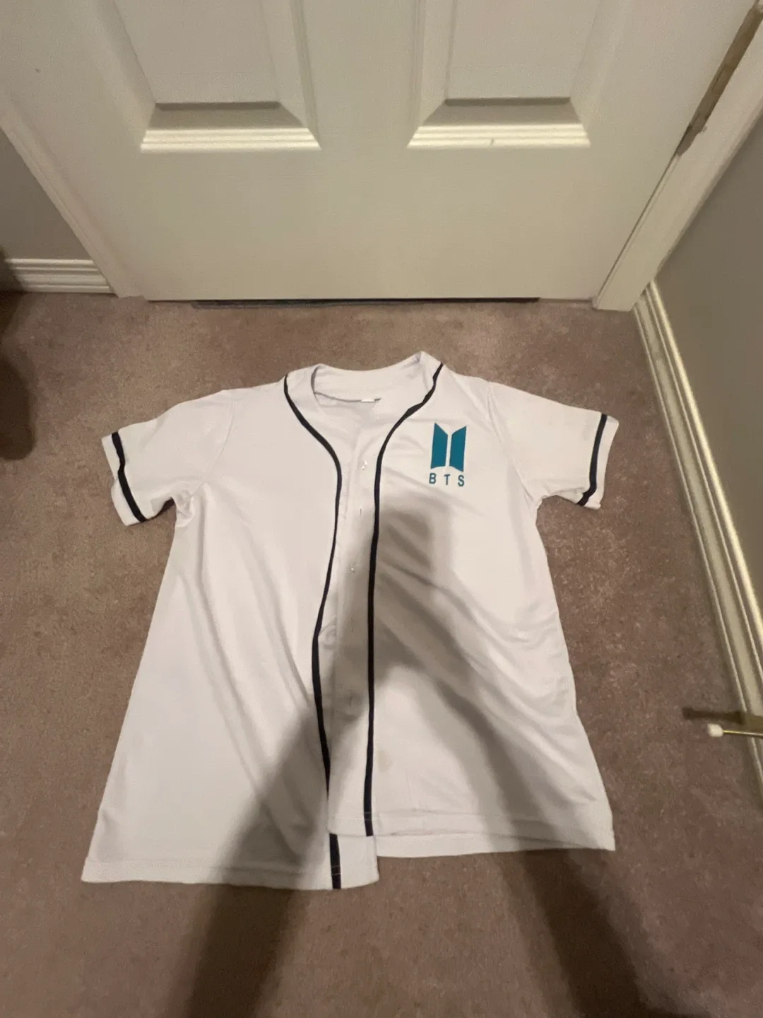 BTS White Baseball Jersey