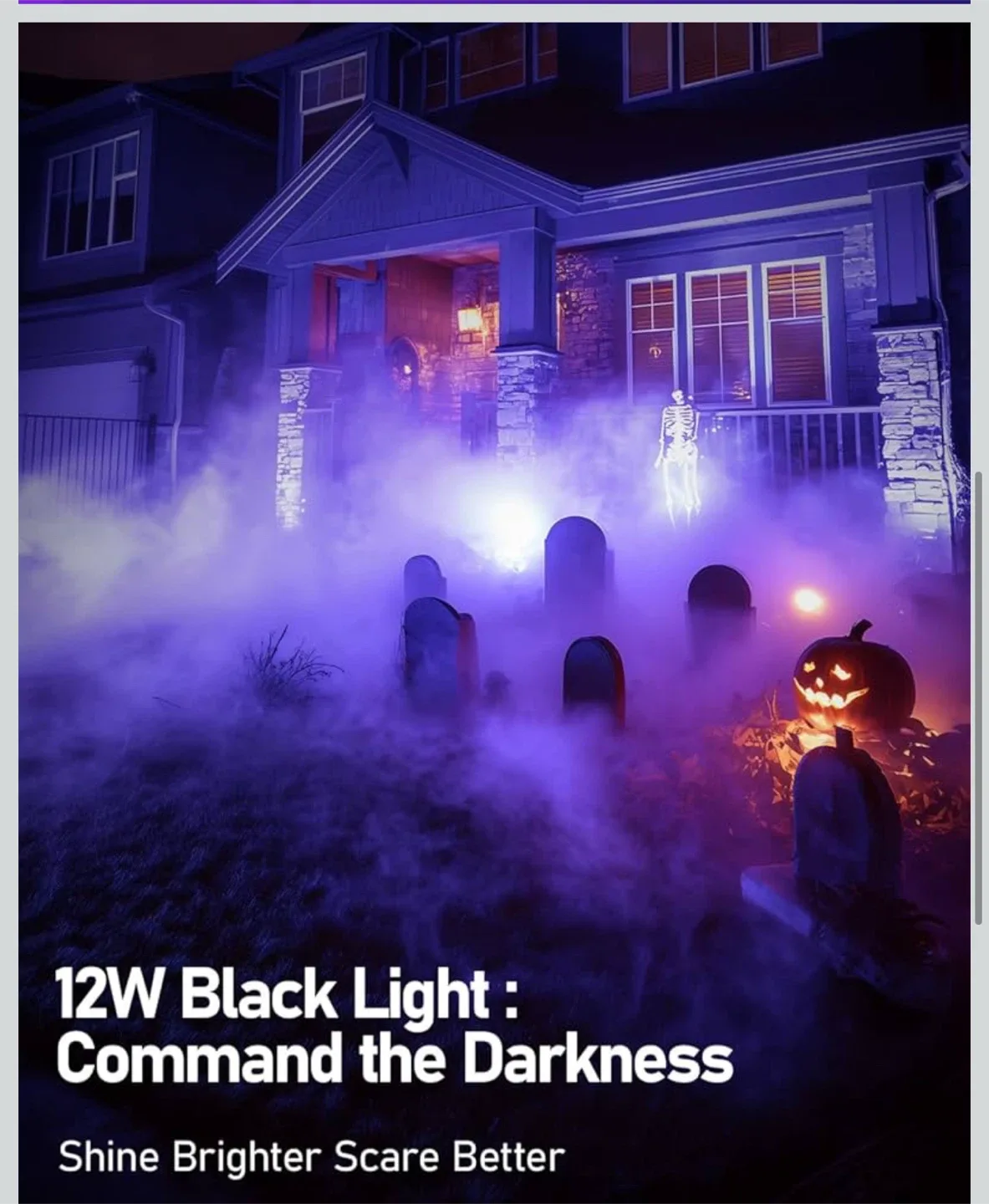 12W Black Light for Halloween Decor image indicator(4)