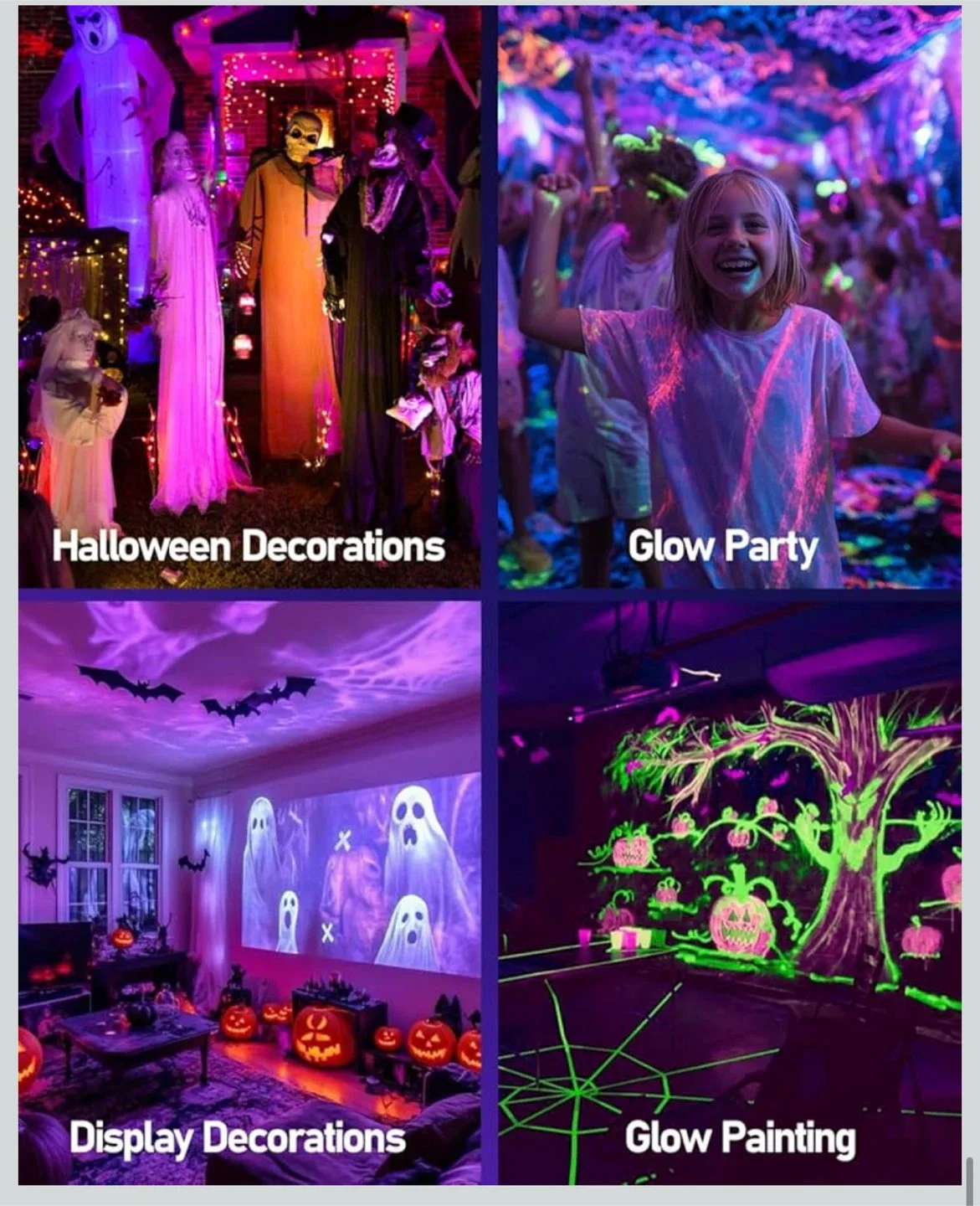 12W Black Light for Halloween Decor image indicator(7)
