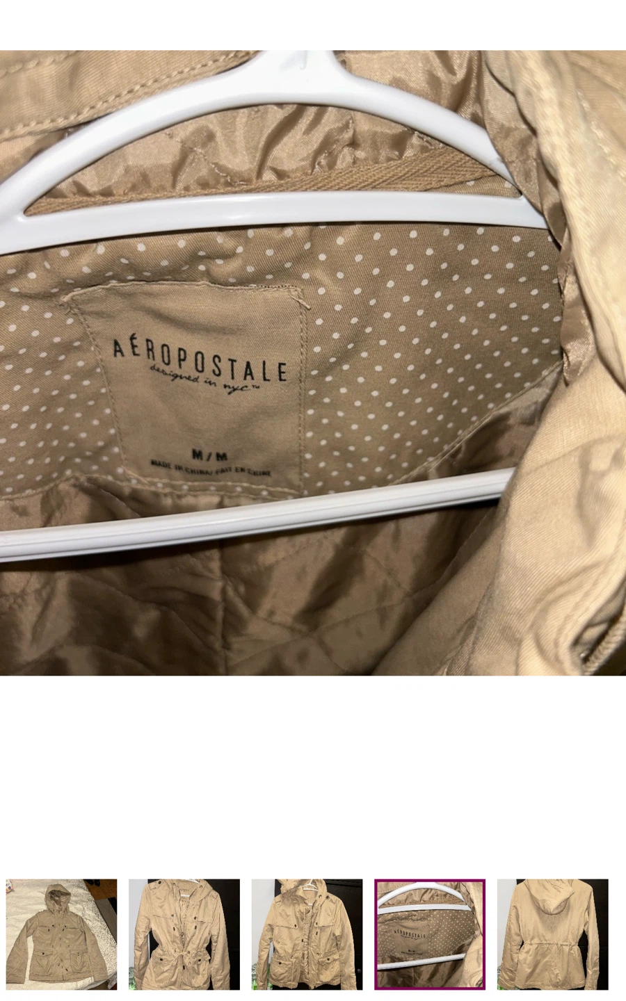 Aeropostale Beige Jacket Size M - photo 3