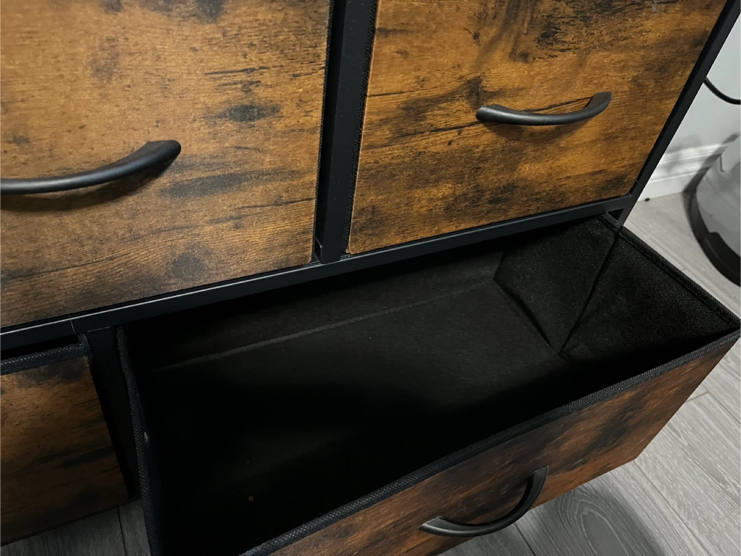 Wood Dresser with Fabric Drawers - photo 4