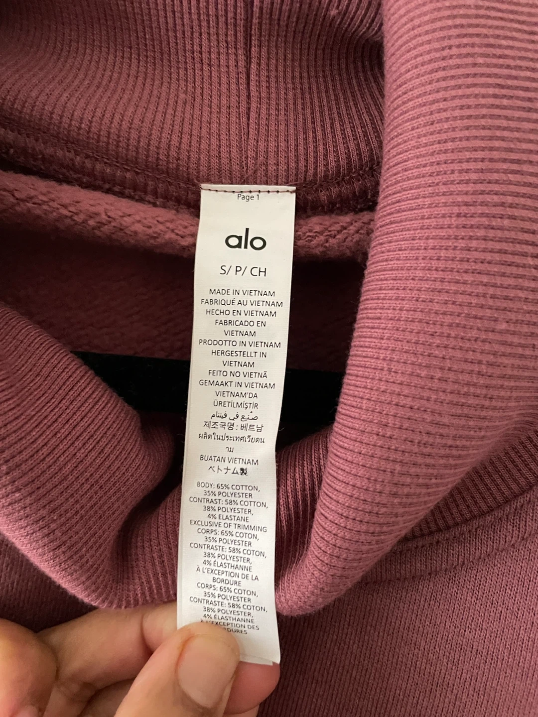 Alo Funnel Neck Pullover - Size Small - photo 4