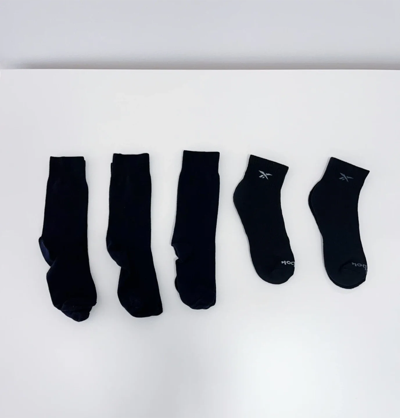 Men’s New Reebok Black Socks (5 Pairs) thumbnail