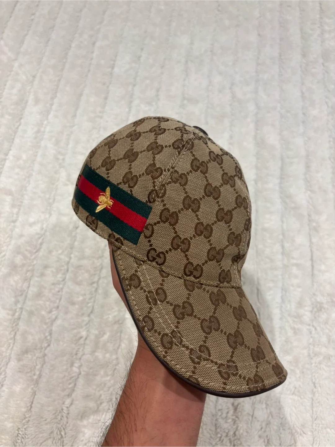 Gucci Bee GG Canvas Baseball Hat - Size M image indicator(2)