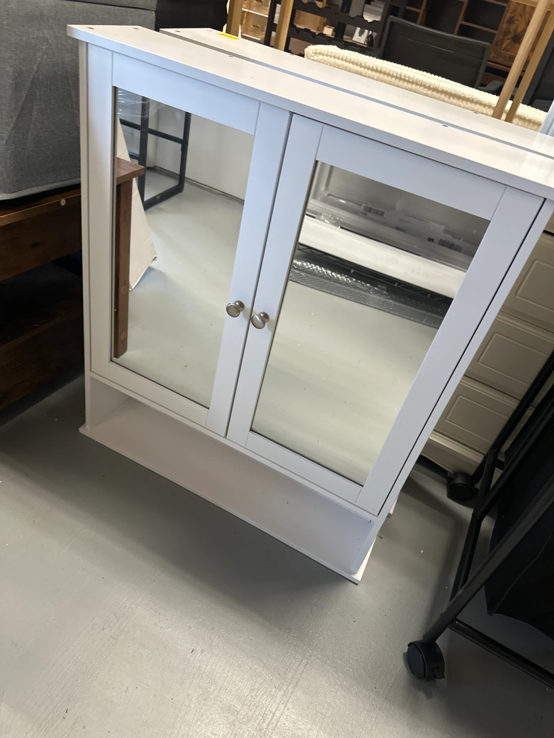 White Bathroom Mirror Cabinet