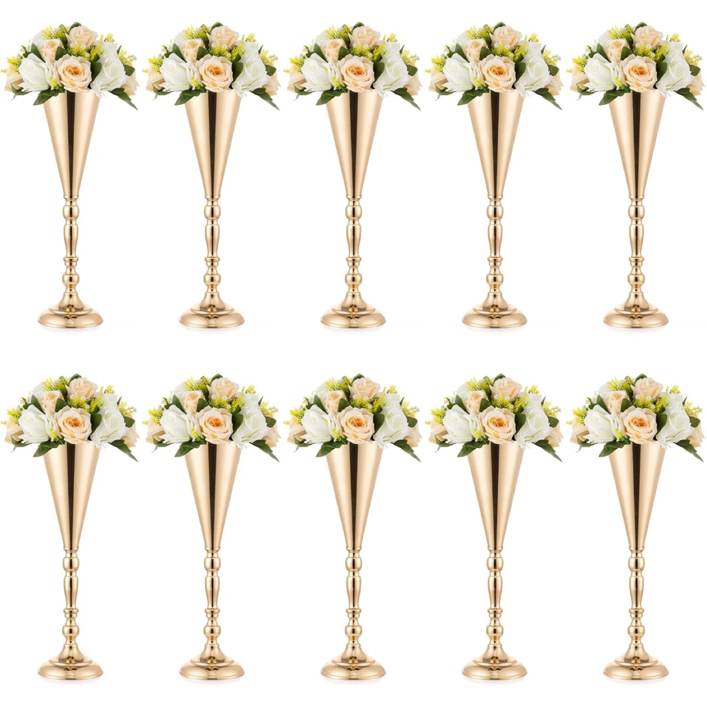 10 Pcs Metal Tabletop Flower Stand