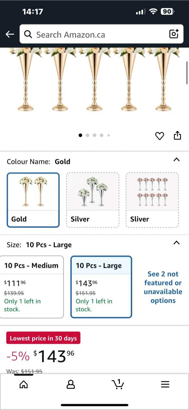 10 Pcs Metal Tabletop Flower Stand image indicator(10)