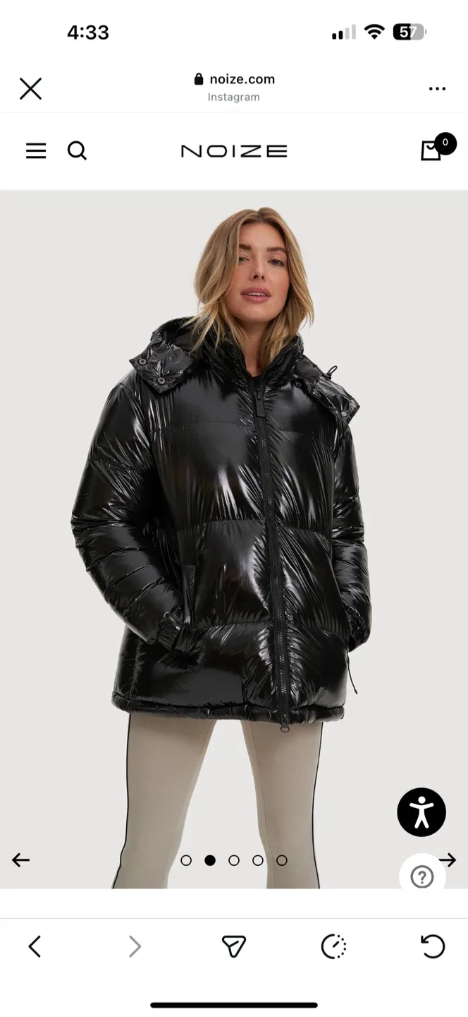 Noize Aesha Black Puffer Jacket - Size M/M thumbnail