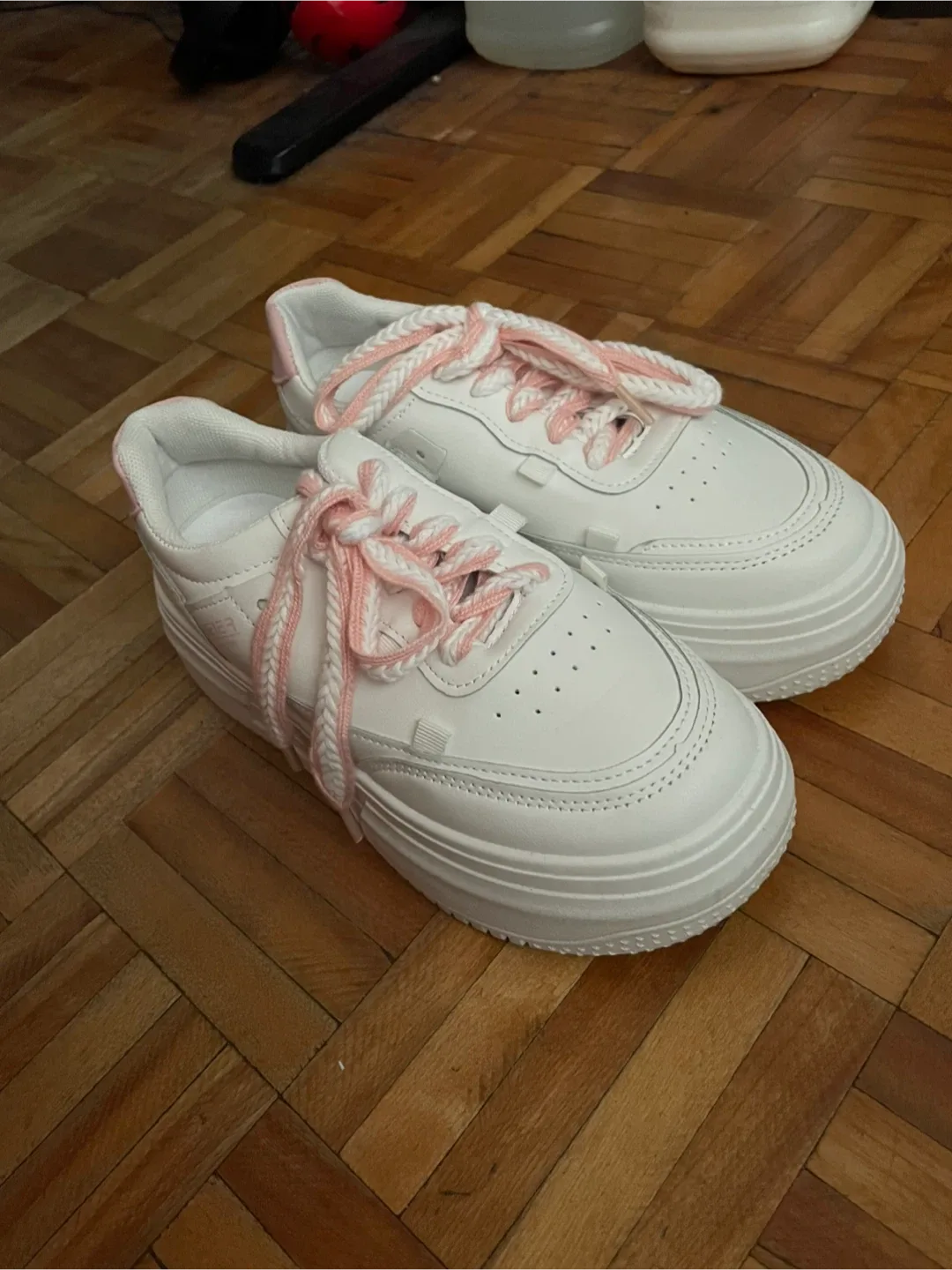 Platform Sneakers - White & Pink Accents thumbnail