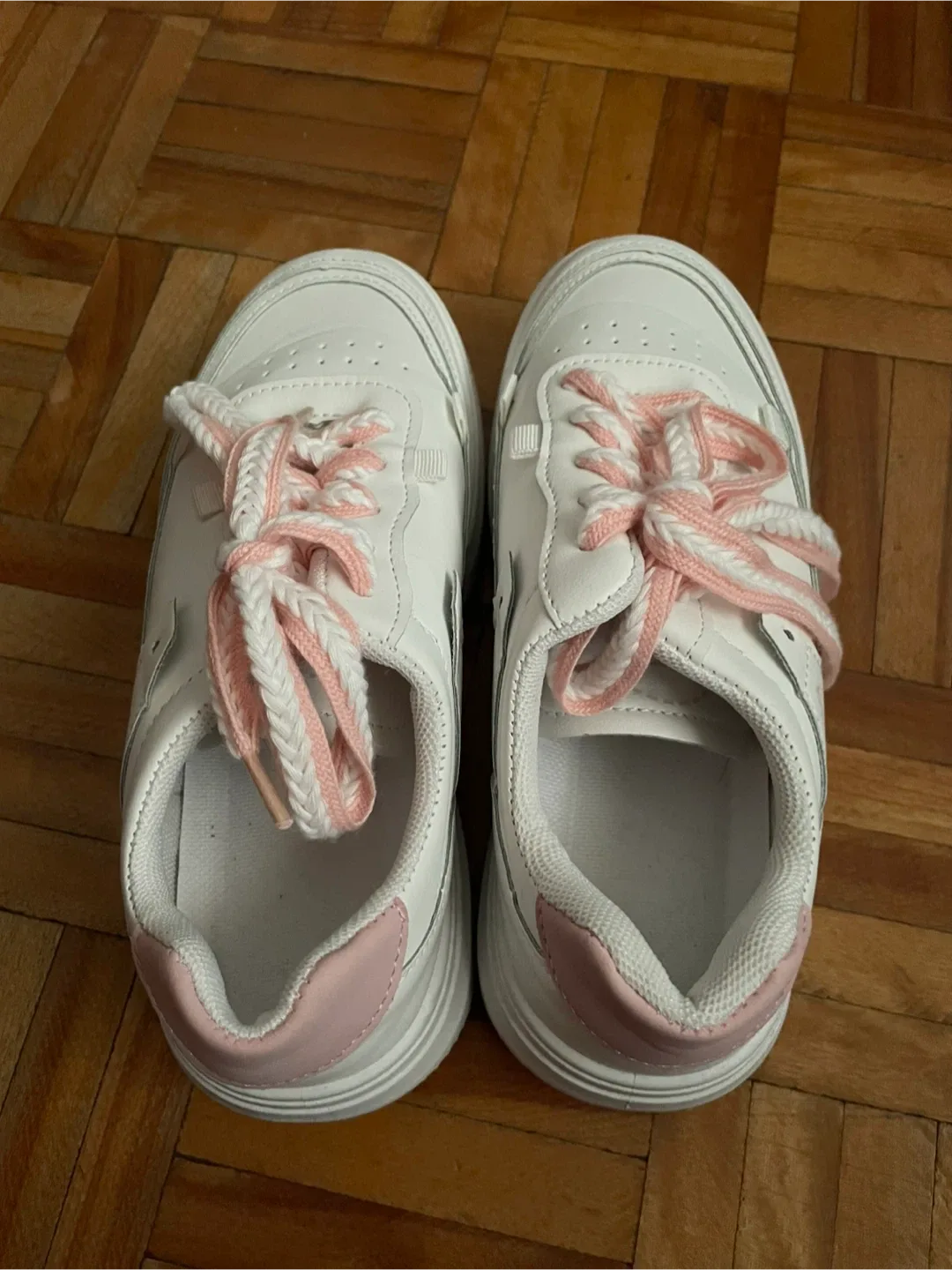 Platform Sneakers - White & Pink Accents image indicator(2)