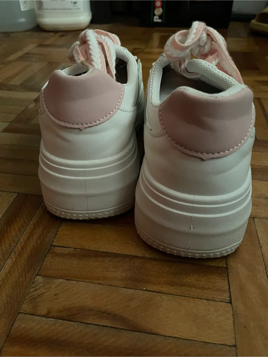Platform Sneakers - White & Pink Accents image indicator(3)