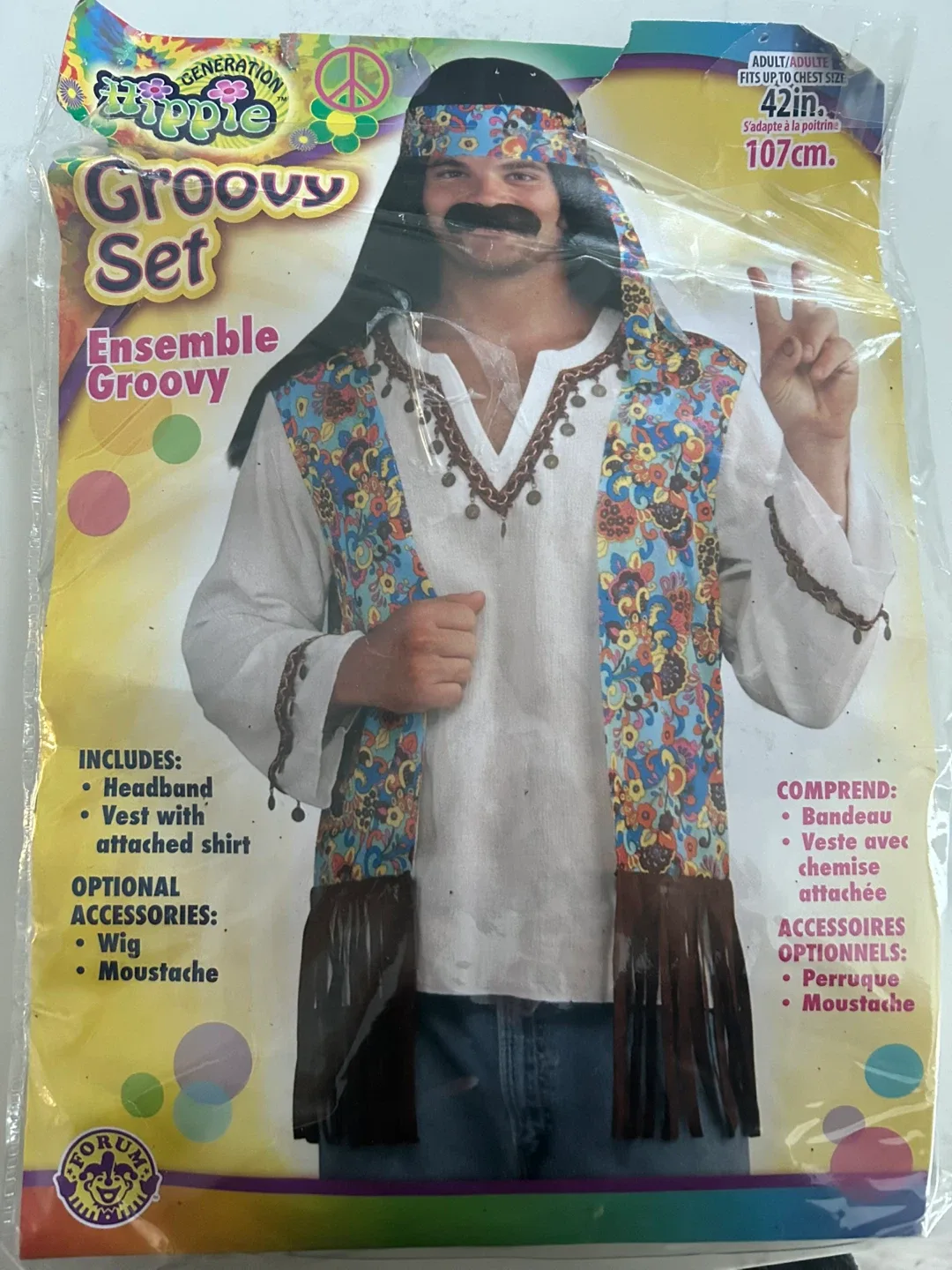 Hippie Halloween Costume Men’s Large thumbnail