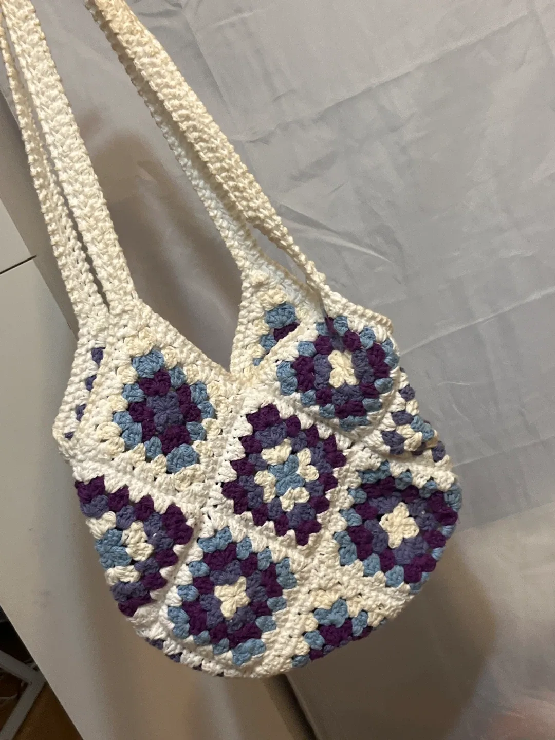 Handmade Crochet Granny Square Tote Bag