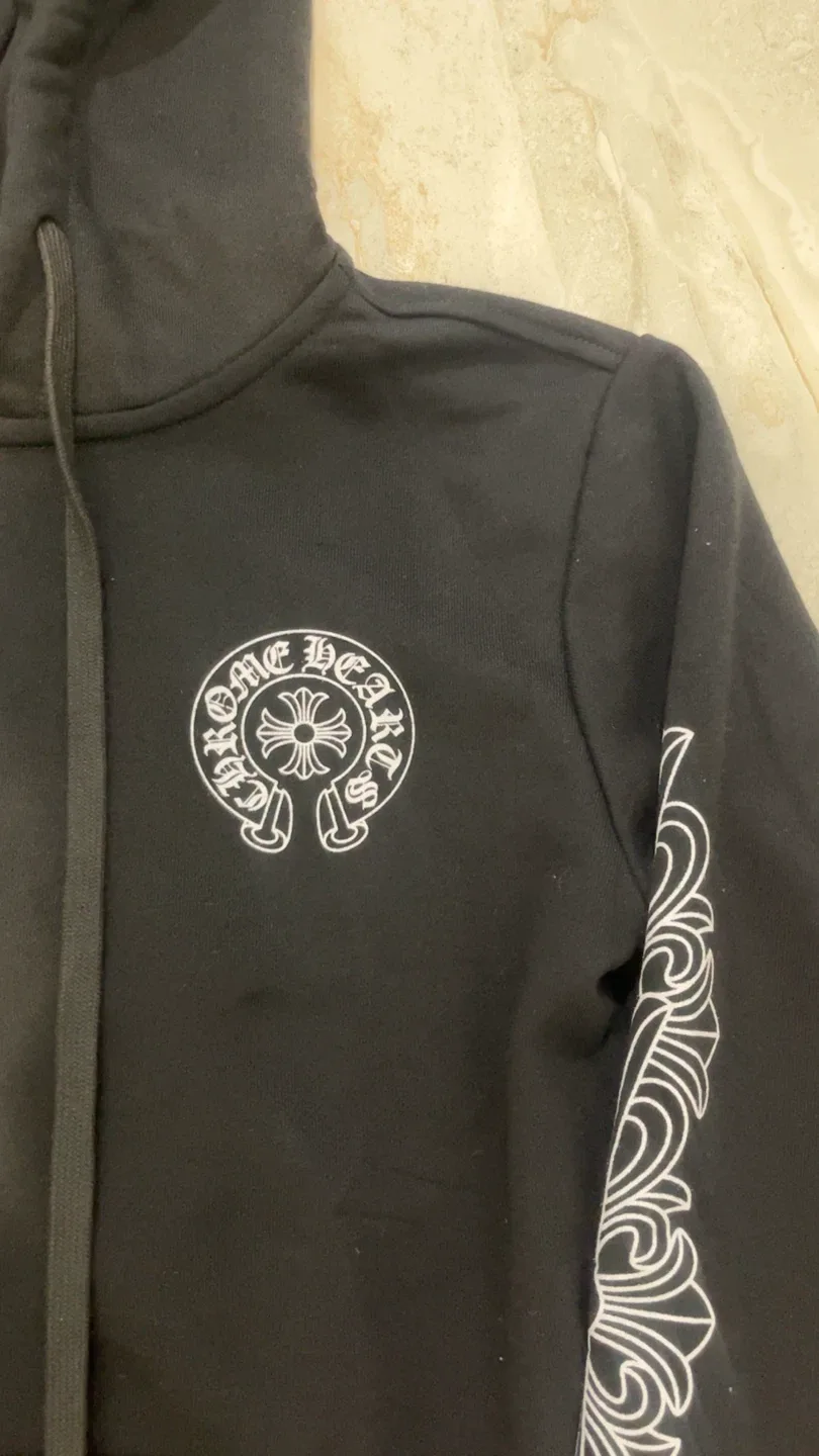 Chrome Hearts Black Zip-Up Hoodie image indicator(3)