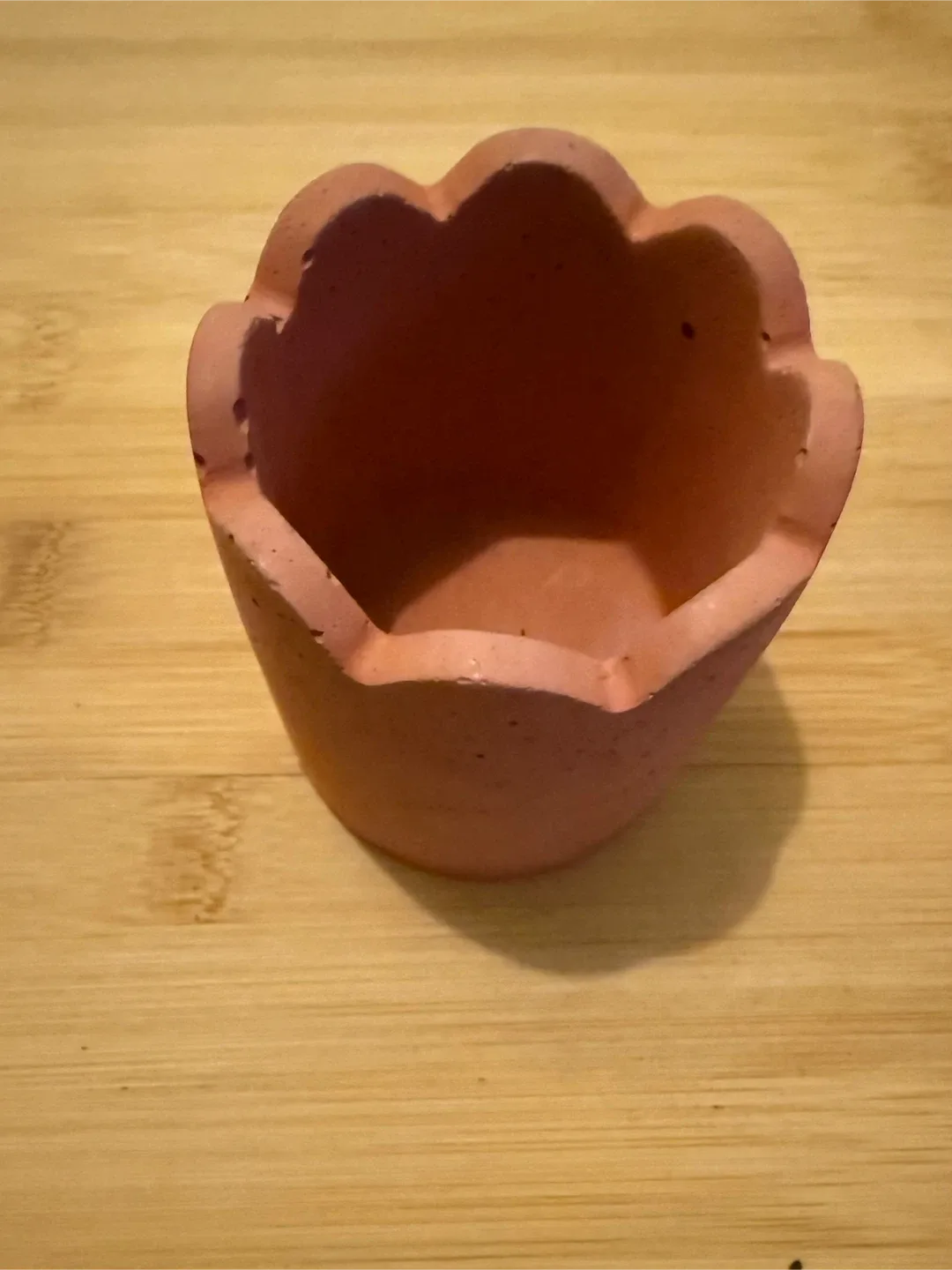 Scalloped Edge Concrete Match Holder / Planter image indicator(3)