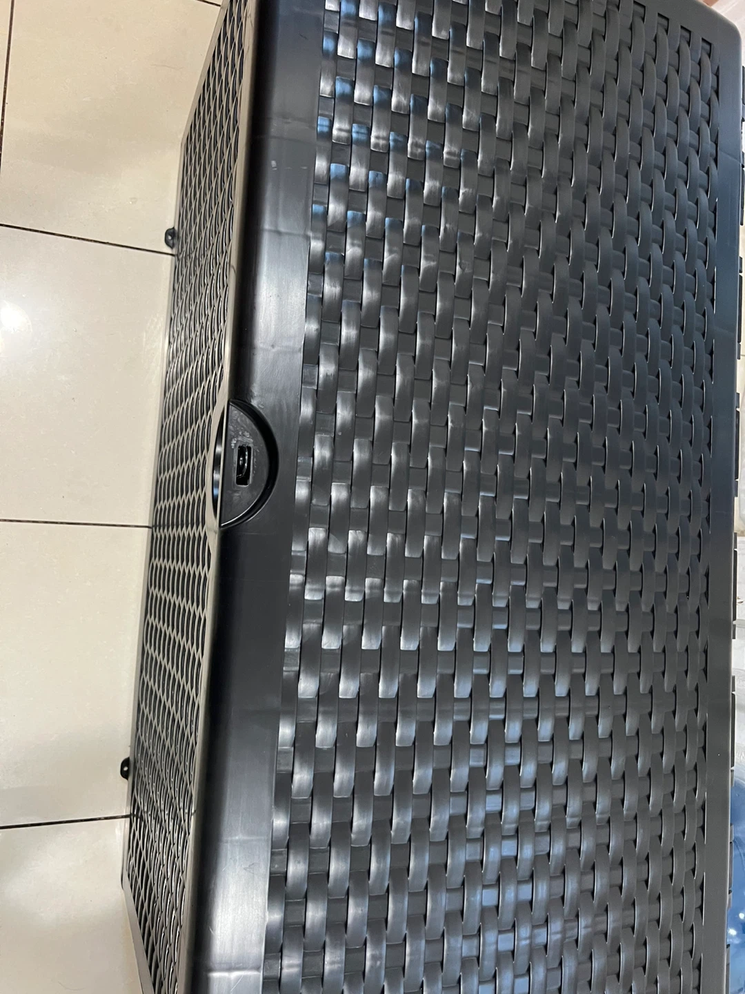 Black Resin Wicker Storage Box 80 gallons - photo 2