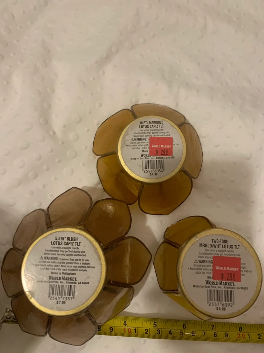 World Market Lotus Capiz Tealight Candle Holders image indicator(5)