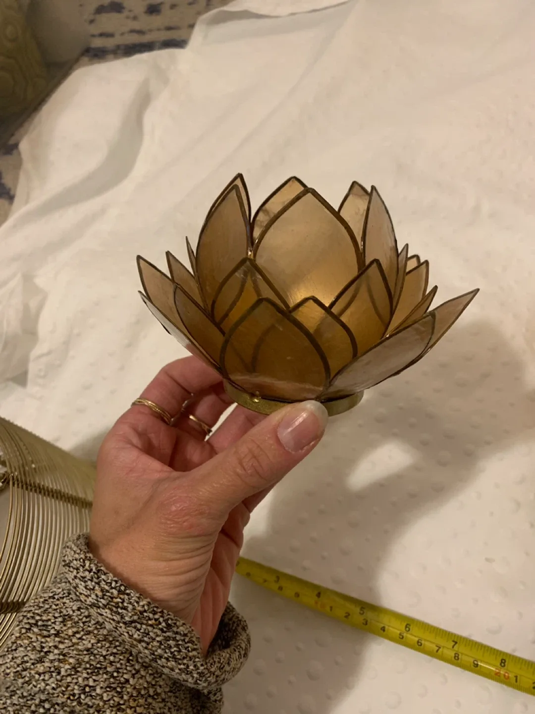 World Market Lotus Capiz Tealight Candle Holders image indicator(2)