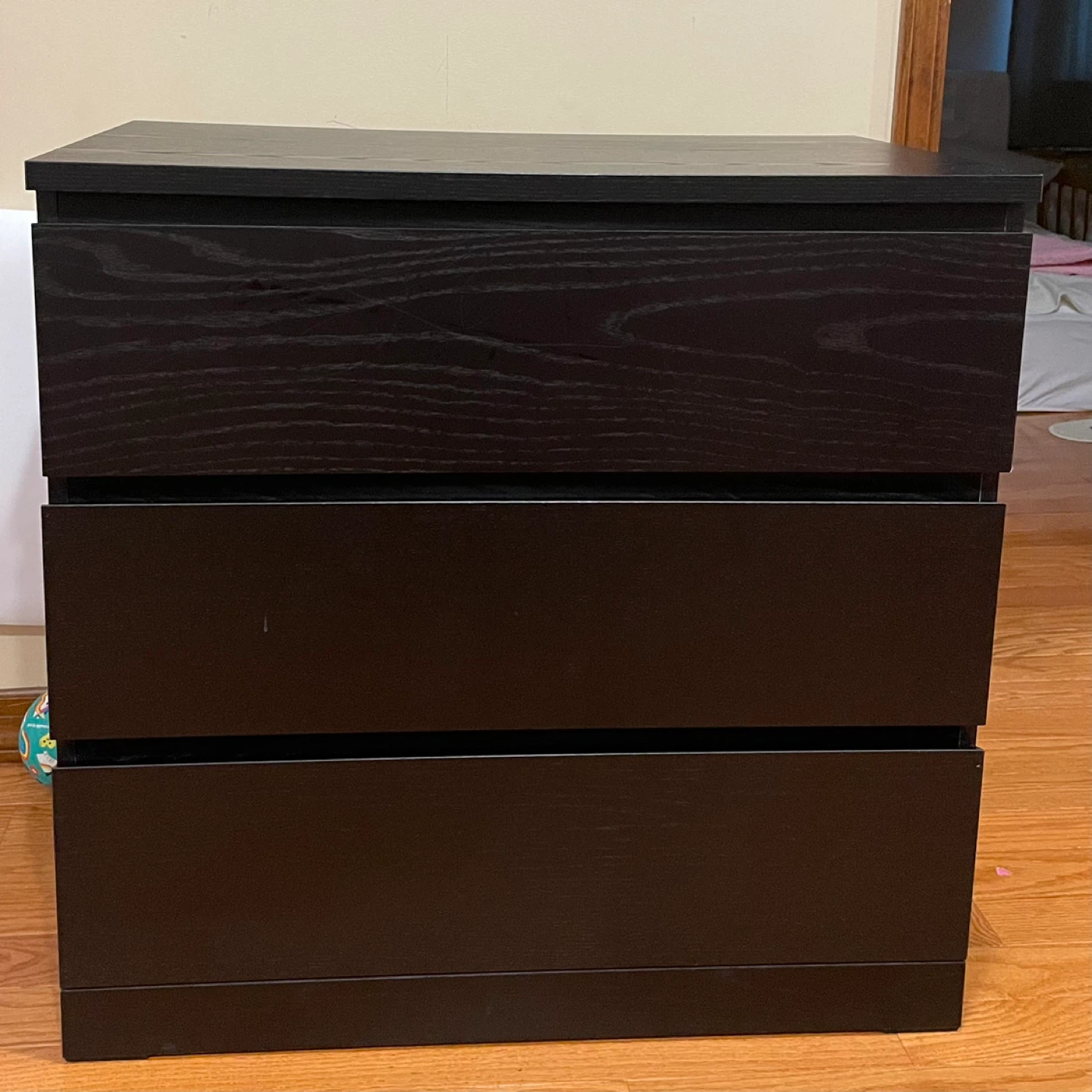 Black 3-Drawer Dresser
