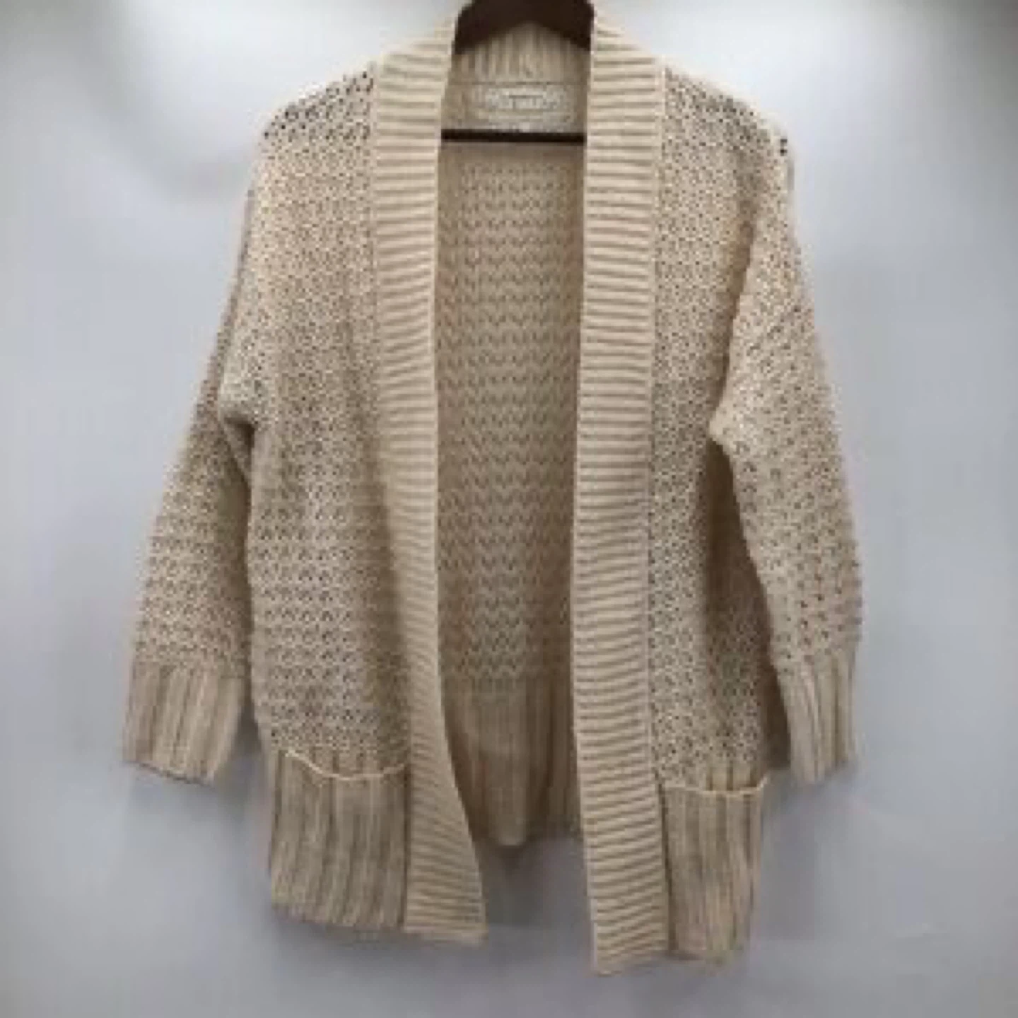 Pink Martini Cream Knit Cardigan - Size Small - photo 2