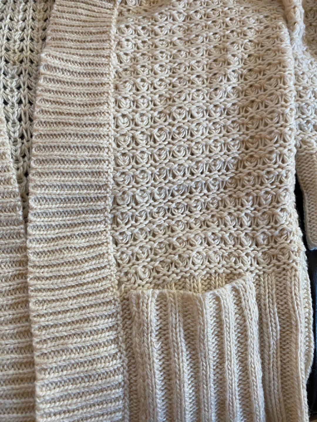 Pink Martini Cream Knit Cardigan - Size Small - photo 4