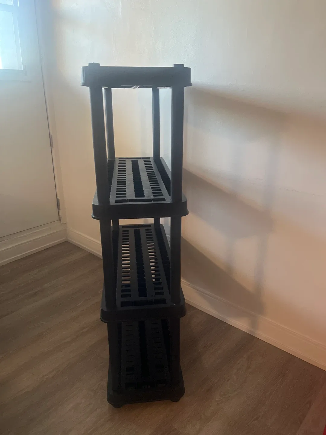 Black 4-Tier Plastic Shelf image indicator(2)