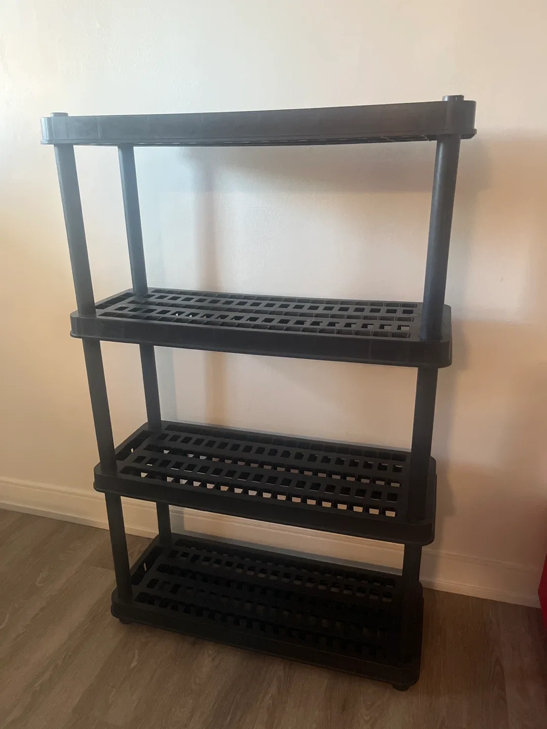 Black 4-Tier Plastic Shelf thumbnail