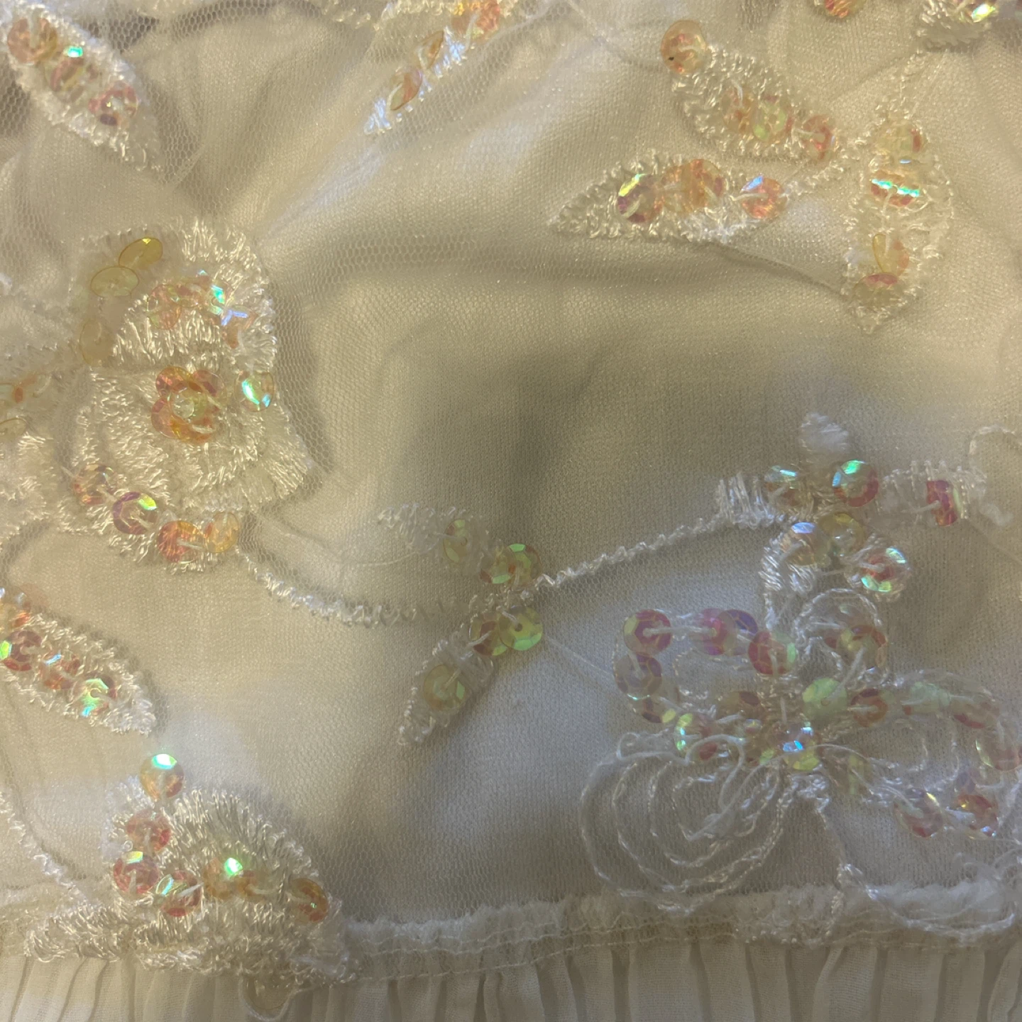 White Embellished Lace top - photo 2