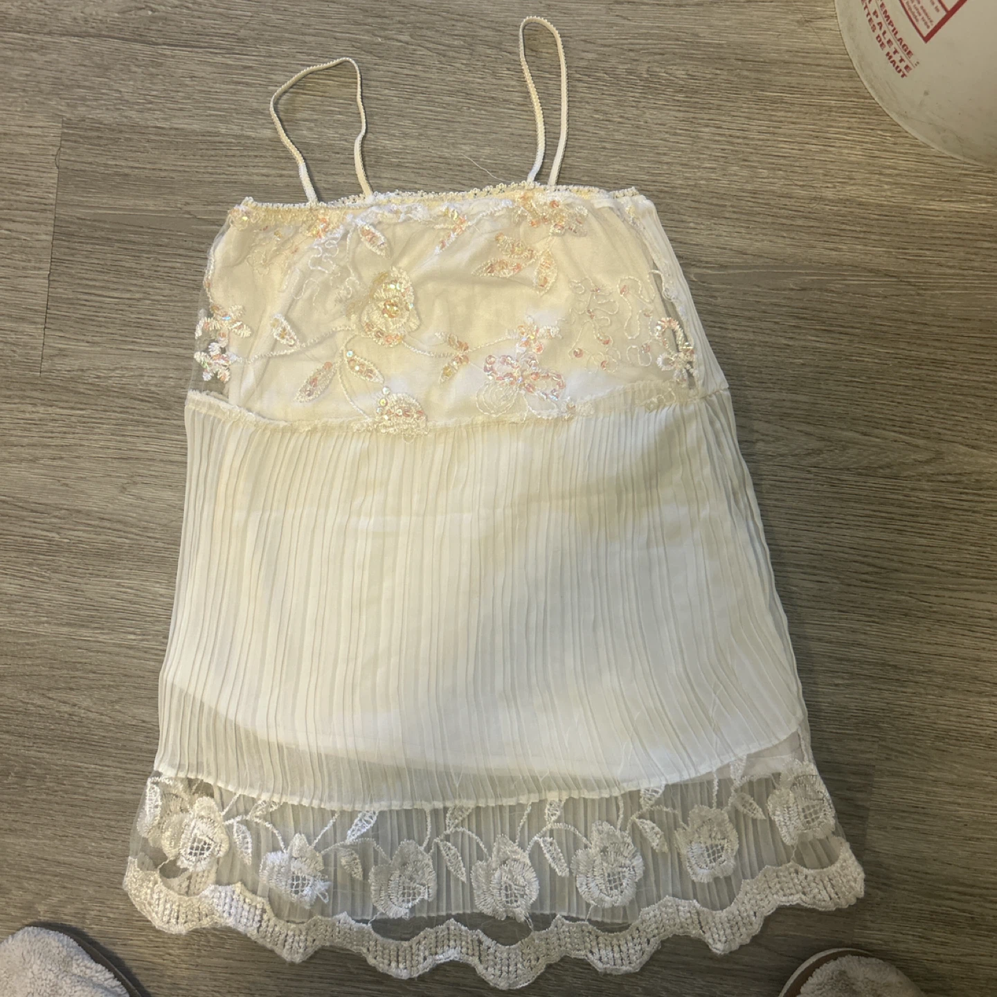 White Embellished Lace top