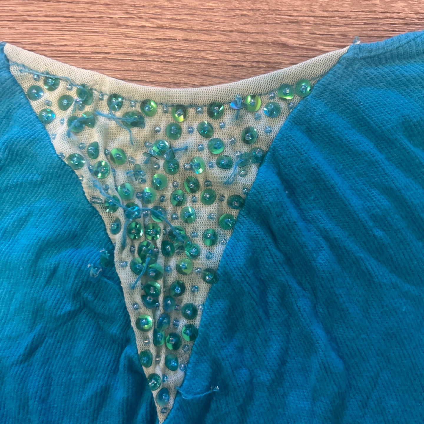 Blue Tank Top with Sequin Detail - photo 2