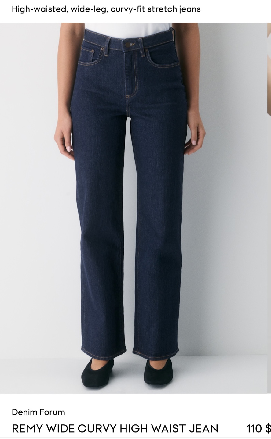 Denim Forum Remy Wide Curvy High Waist Jeans - Size 29