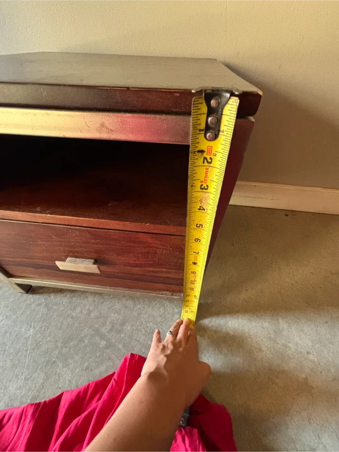 Set of two Brown Wood Nightstand with Drawer image indicator(6)